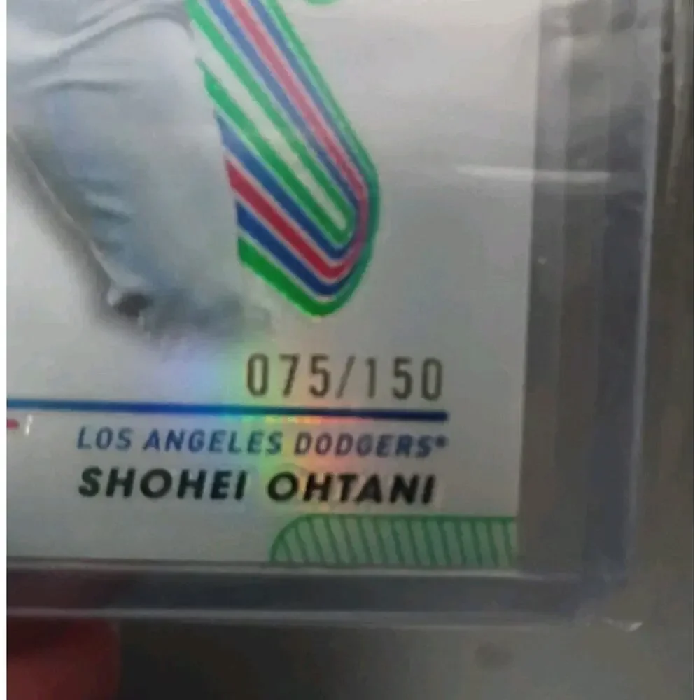 Shohei Ohtani #112 Topps Pristine 2024 GREEN REFRACTOR Chrome SP 75/150 - Picture 9 of 10